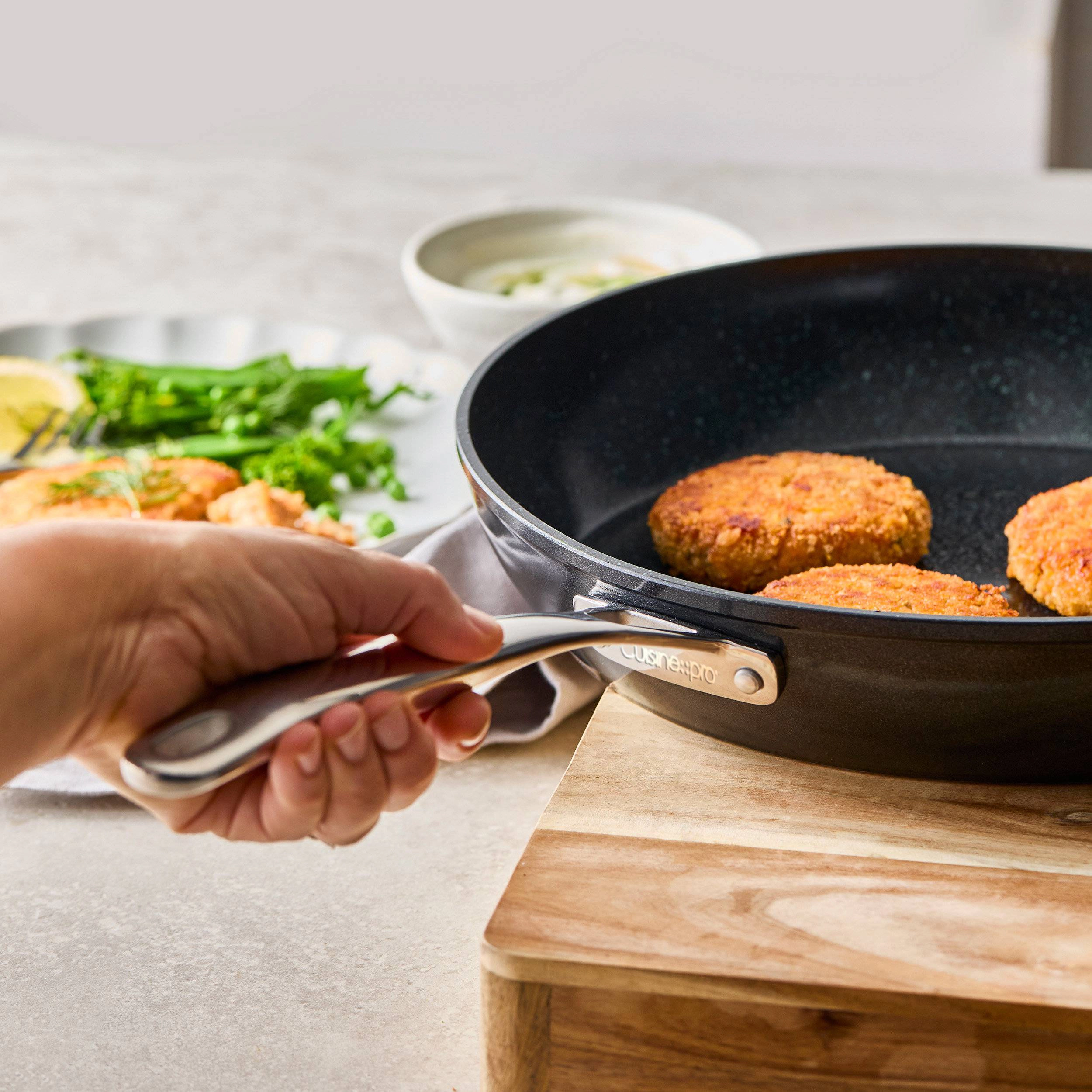 Cuisine::pro® GREEN STONE™ 12.5" Frypan With Helper Handle