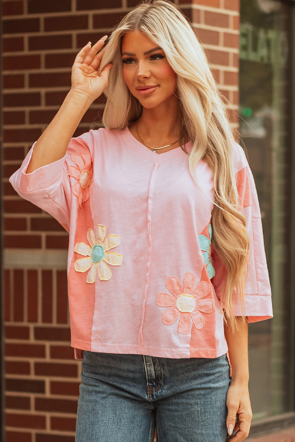 Threaded Pear Women's Wrenleigh Sleeve Oversized T Shirt