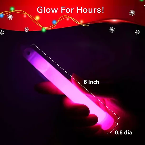 Sperric Glow Sticks 25Pcs, 6" Assorted Color Light Stick Toys & Party Favors for Kids, 12Hr Use Glow Sticks for Camping