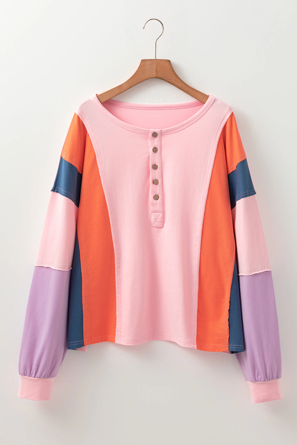Threaded Pear Women's Parker Sleeve Henley Top Long