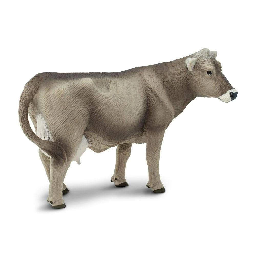 Safari Ltd. - Brown Swiss Cow Kids Toy Figure