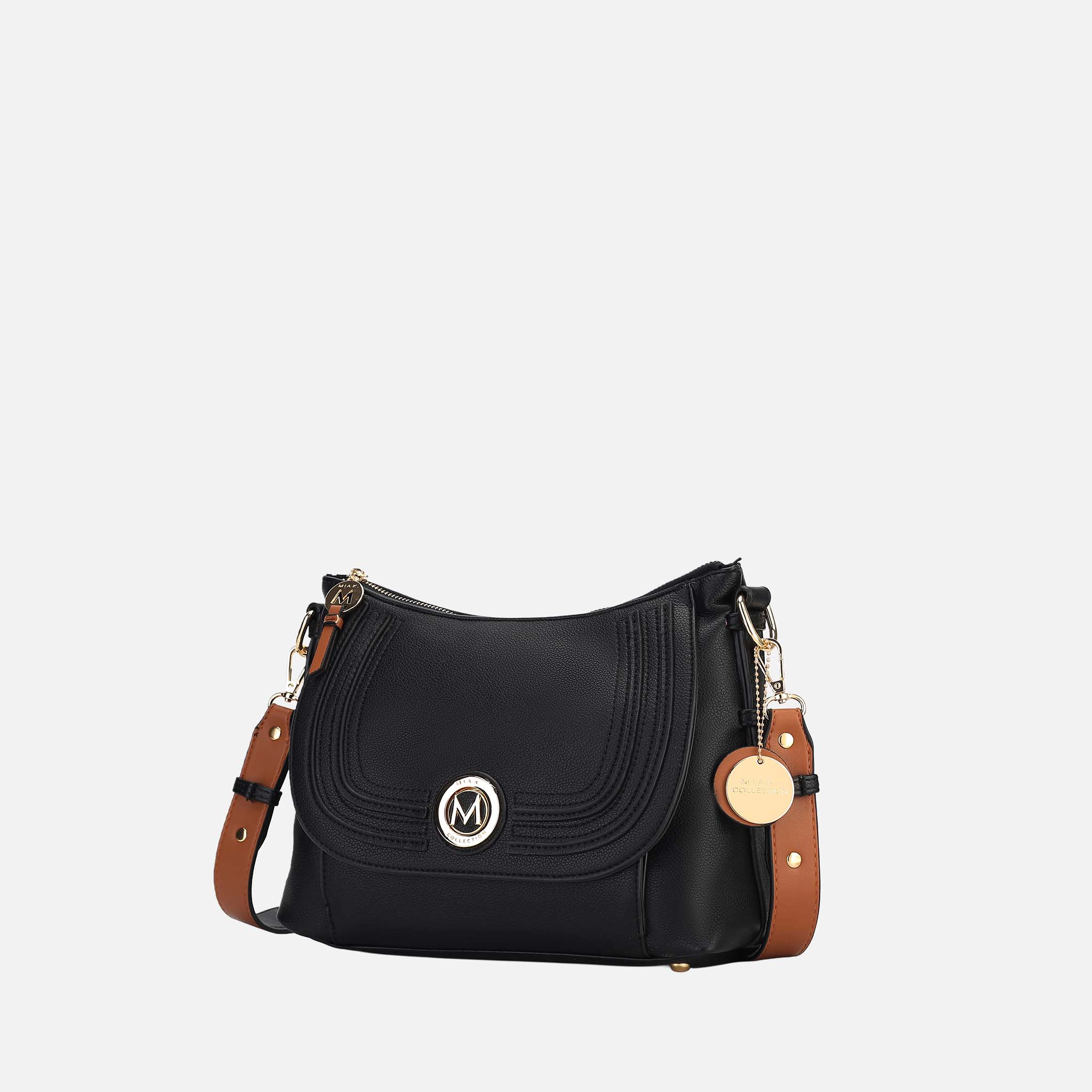 MKF Collection by Mia K Maggie Vegan Pebbled Leather Crossbody Bag