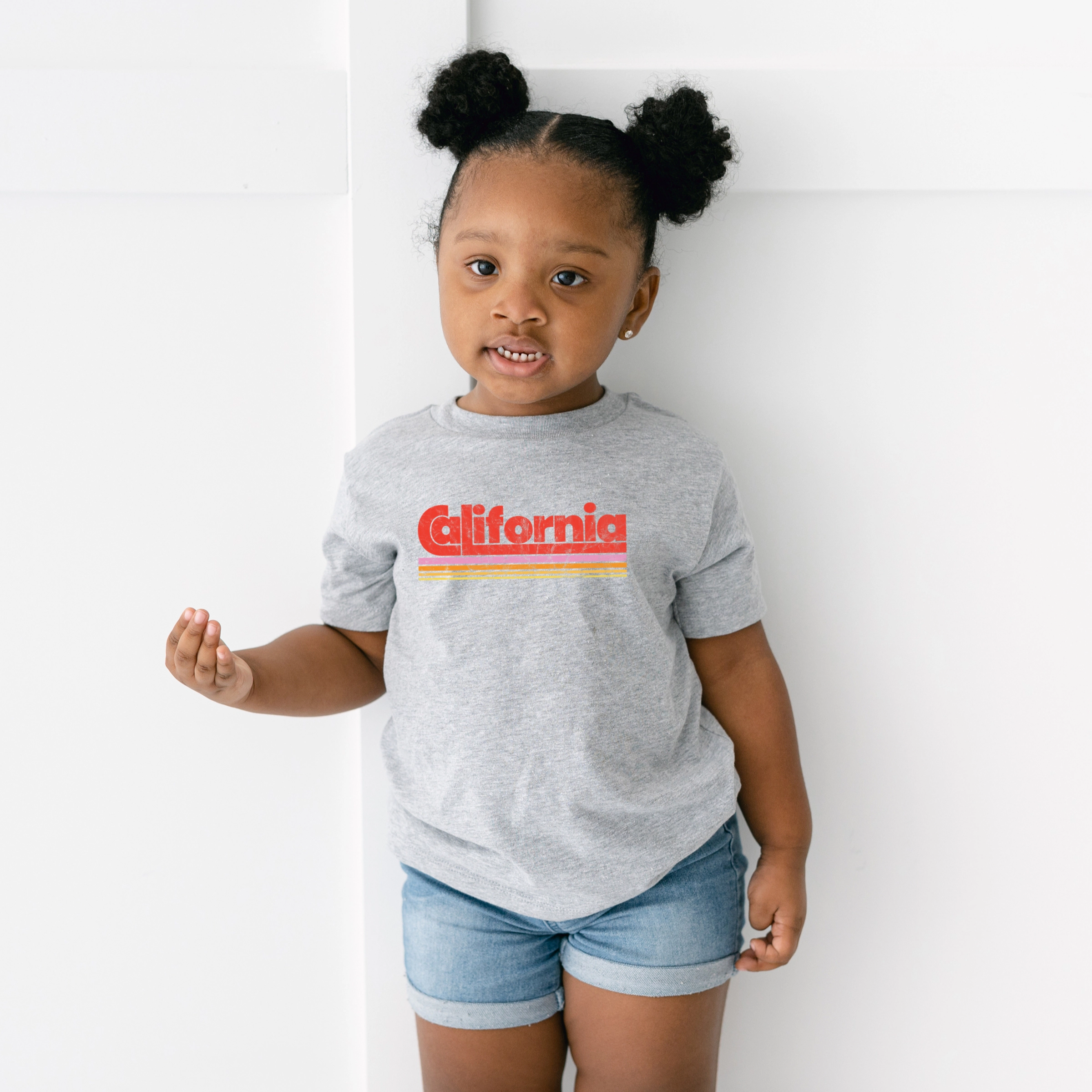 The Juniper Shop - Toddler Short Sleeve Graphic T-Shirt California Retro Stripes