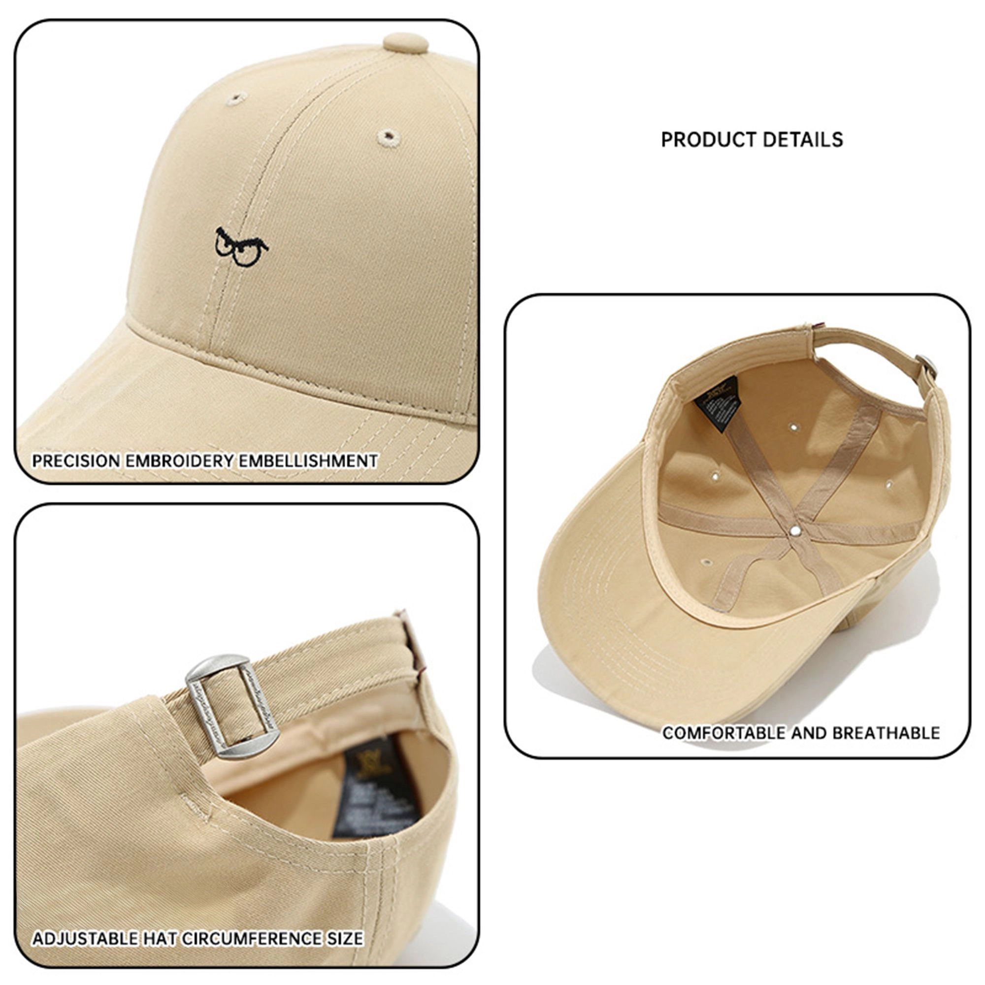 Anna-Kaci Women's Cotton Baseball Cap Adjustable Strap Lightweight Embroidered Casual Everyday Hat