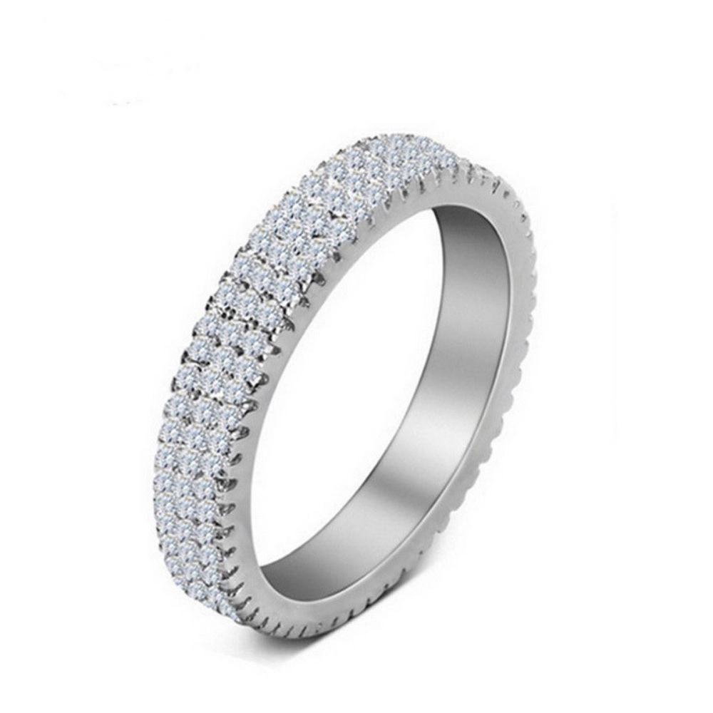 Brilliant Zirconia Finger Ring Female Engagement Ceremony Accessories