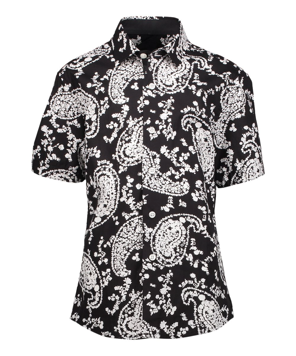 Elie Balleh Boys Slim Fit Paisley Button Down Shirt
