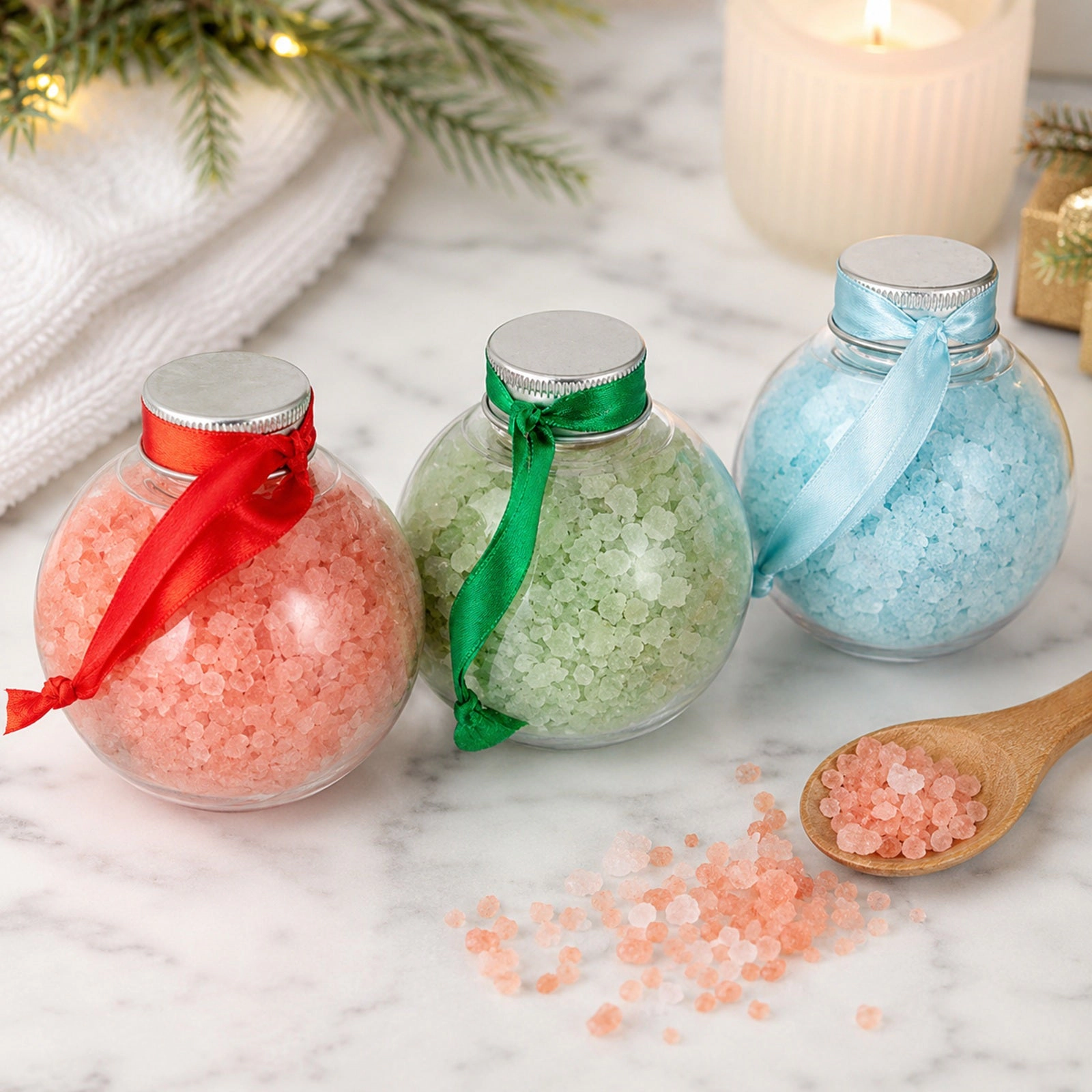 Wrapables Holiday Bath Confetti Ornaments (set of 3)