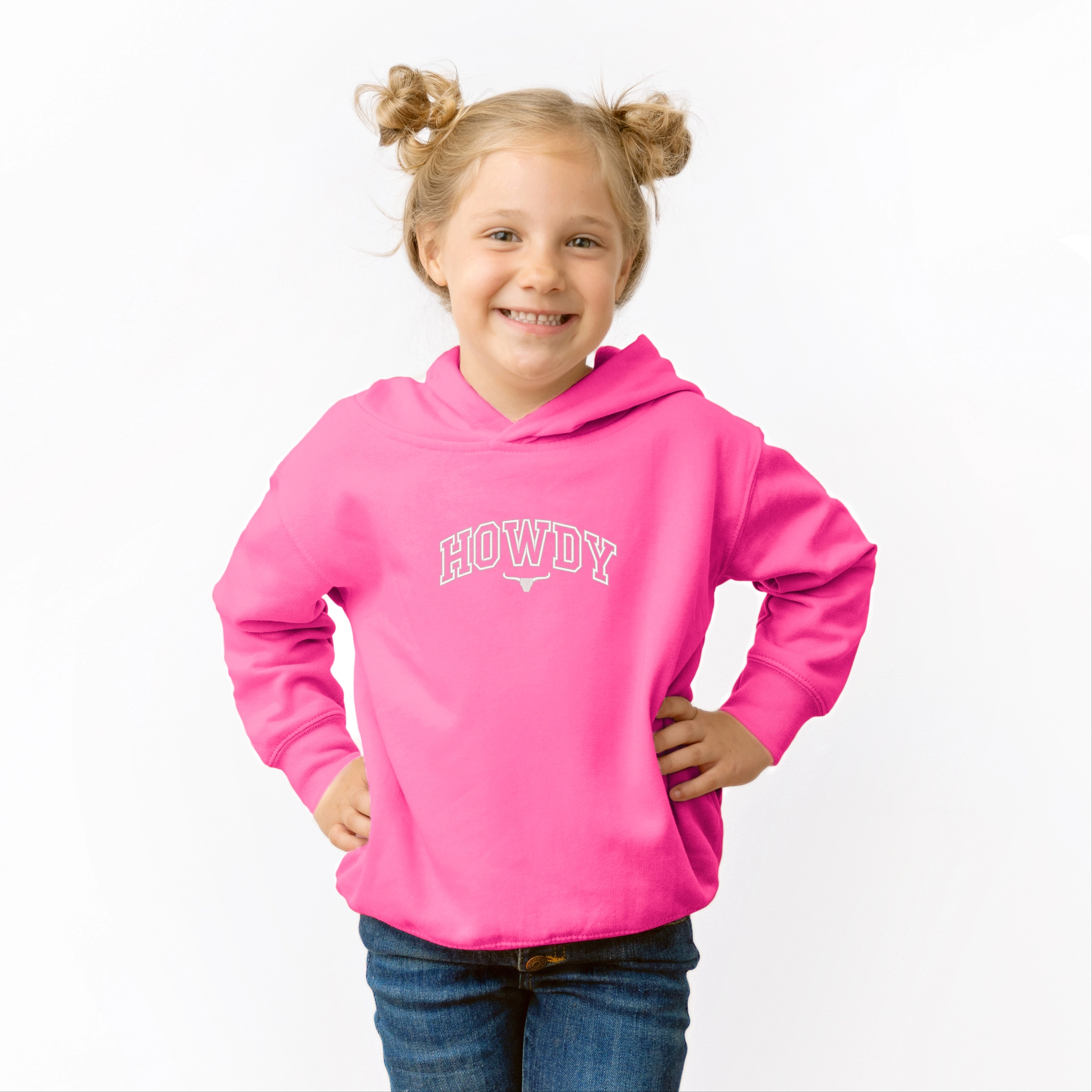 The Juniper Shop - Howdy Bull Varsity Embroidered Toddler Hoodie