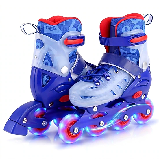 SUGIFT 4-Size Adjustable Illuminating Kids Inline Skates with Light Up ...