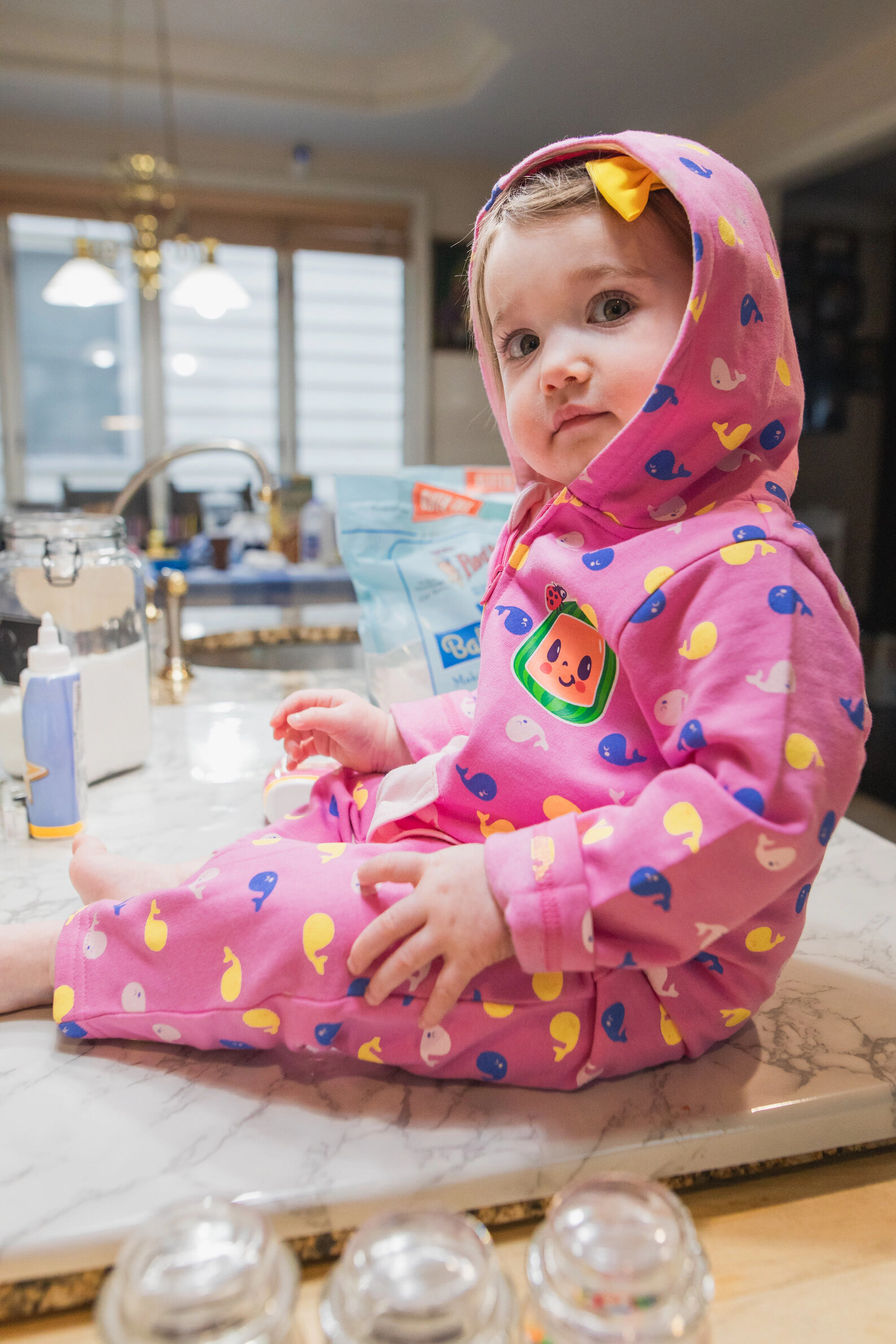 Cocomelon Fleece Hooded One-Piece Outfit