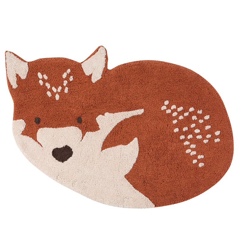 Nattiot Washable Cotton Kid'S Bedroom Rug - Little Wolf
