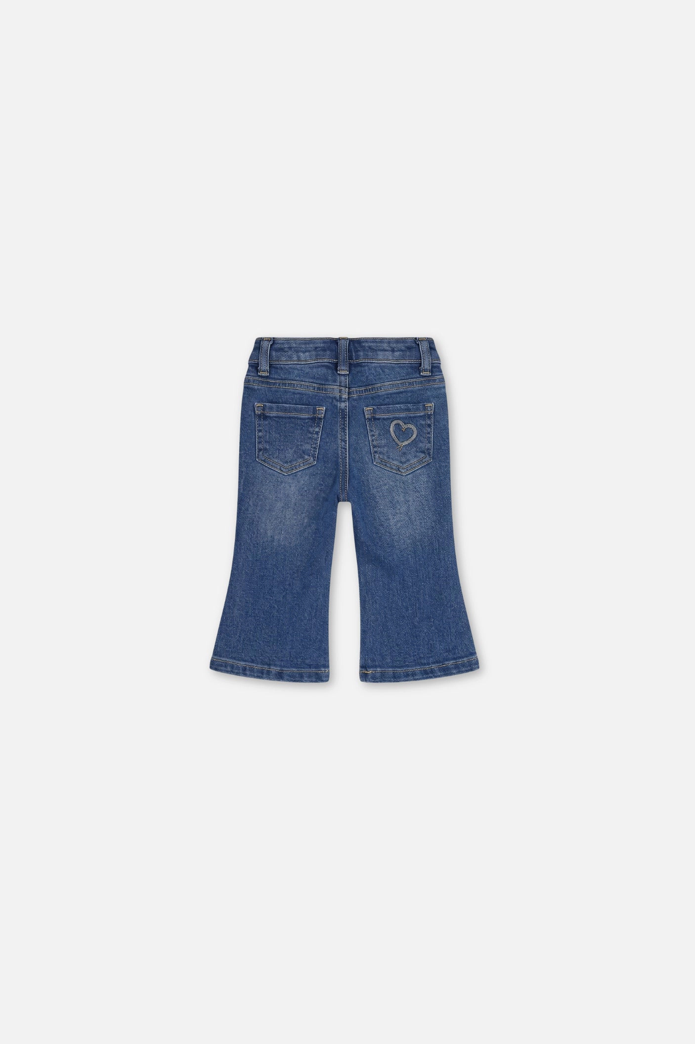Deux par Girls Heart Appliqué & Floral Embroidered Boot Leg Denim Jeans
