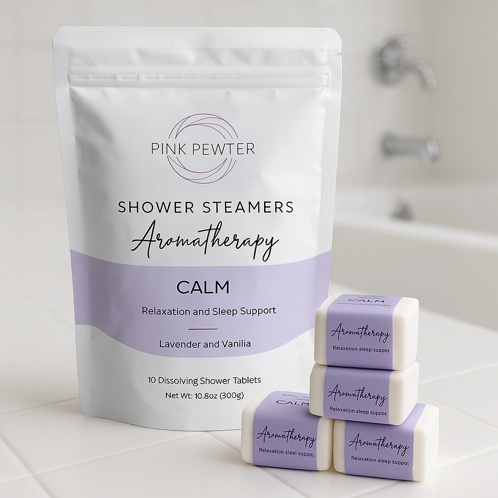 Pink Pewter Premium Aromatherapy Shower Steamers with Pure Essential Oils (10pc)