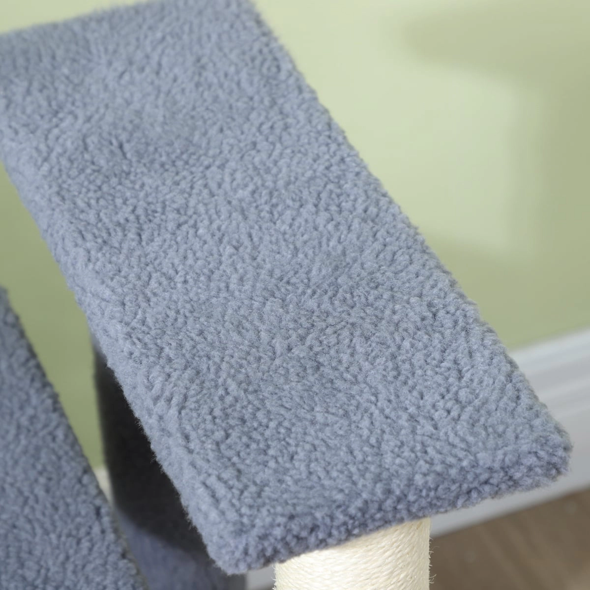 212 Main Paw Hut 4 Levels Cat Steps with Scratching Posts for High Bed, Sofa - Gray