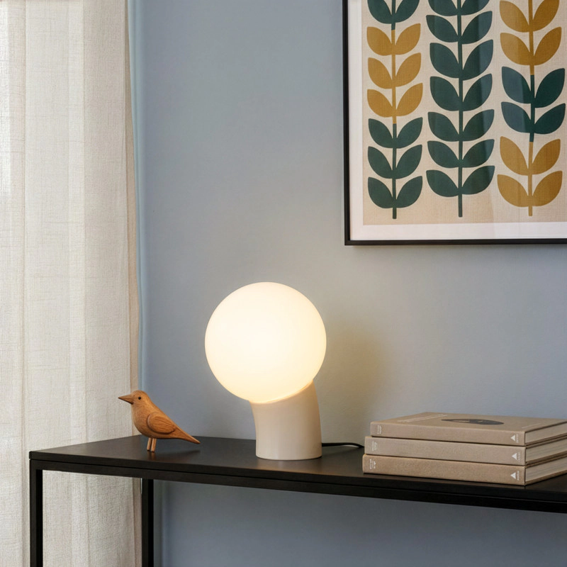 Brightech Vino Glass Globe Desk Lamp