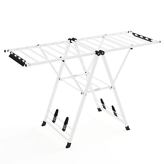 SlickBlue 2-Tier Folding Clothes Drying Rack with Shoe Racks