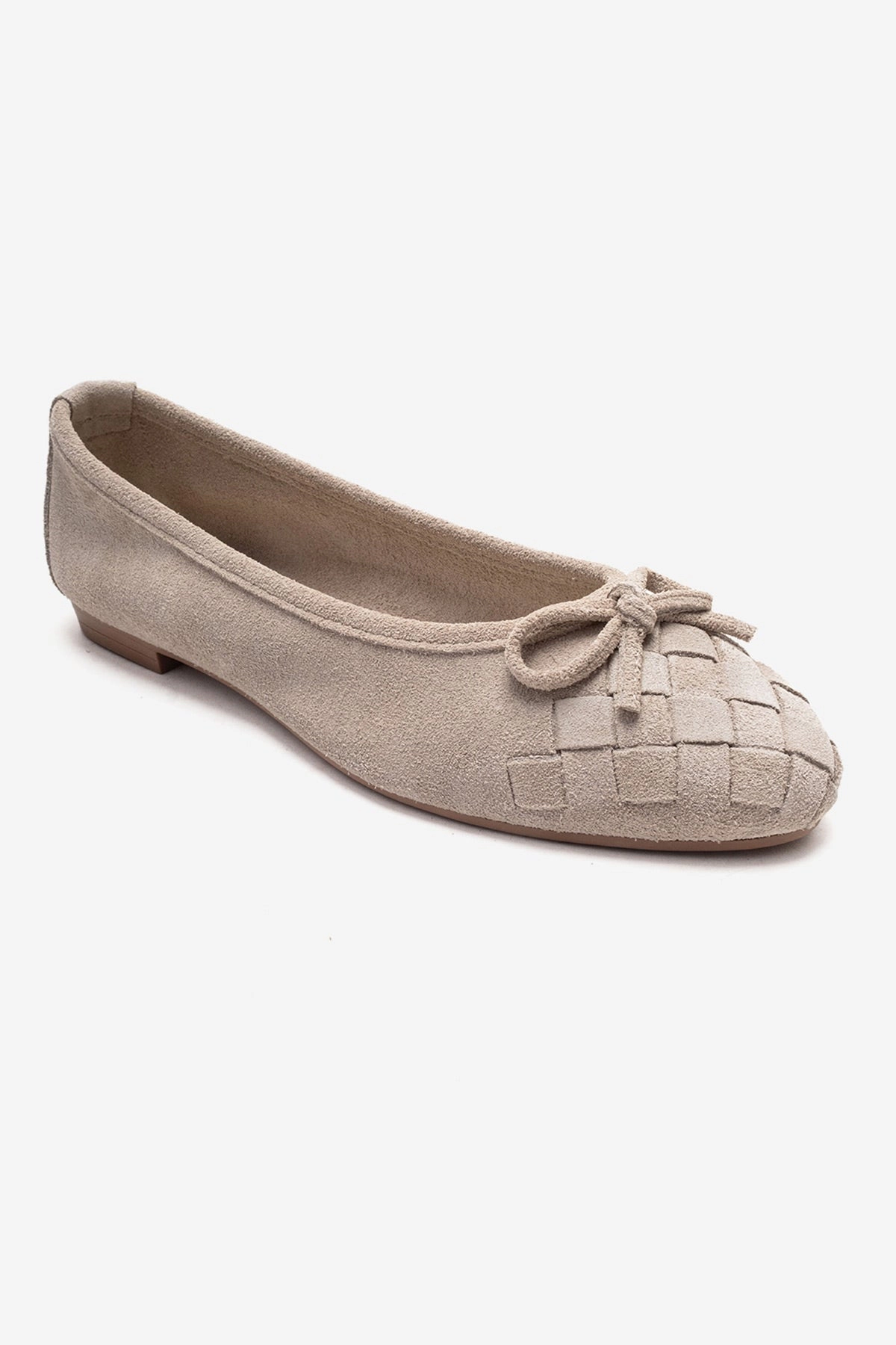 Forever & Always Womens Nopos Leather Cap Toe Ballet Flats