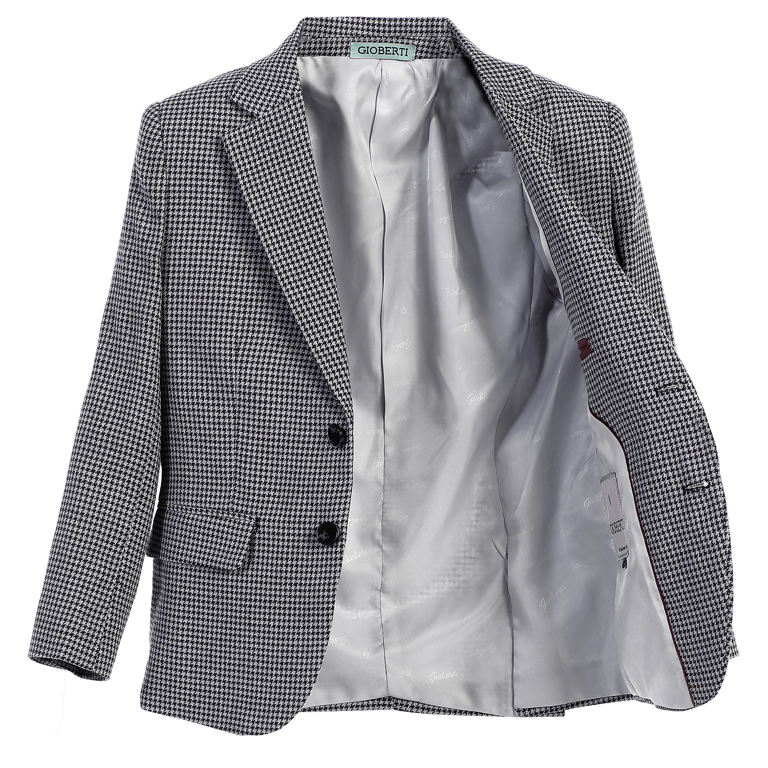 Gioberti Boy's Houndstooth Fully Lined Blazer Jacket