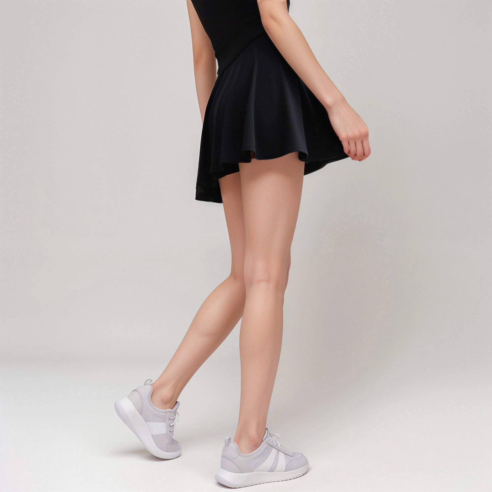 Anna-Kaci Women's Flowy Active Skirt with Smooth High Waistband and Lightweight Stretch Fabric
