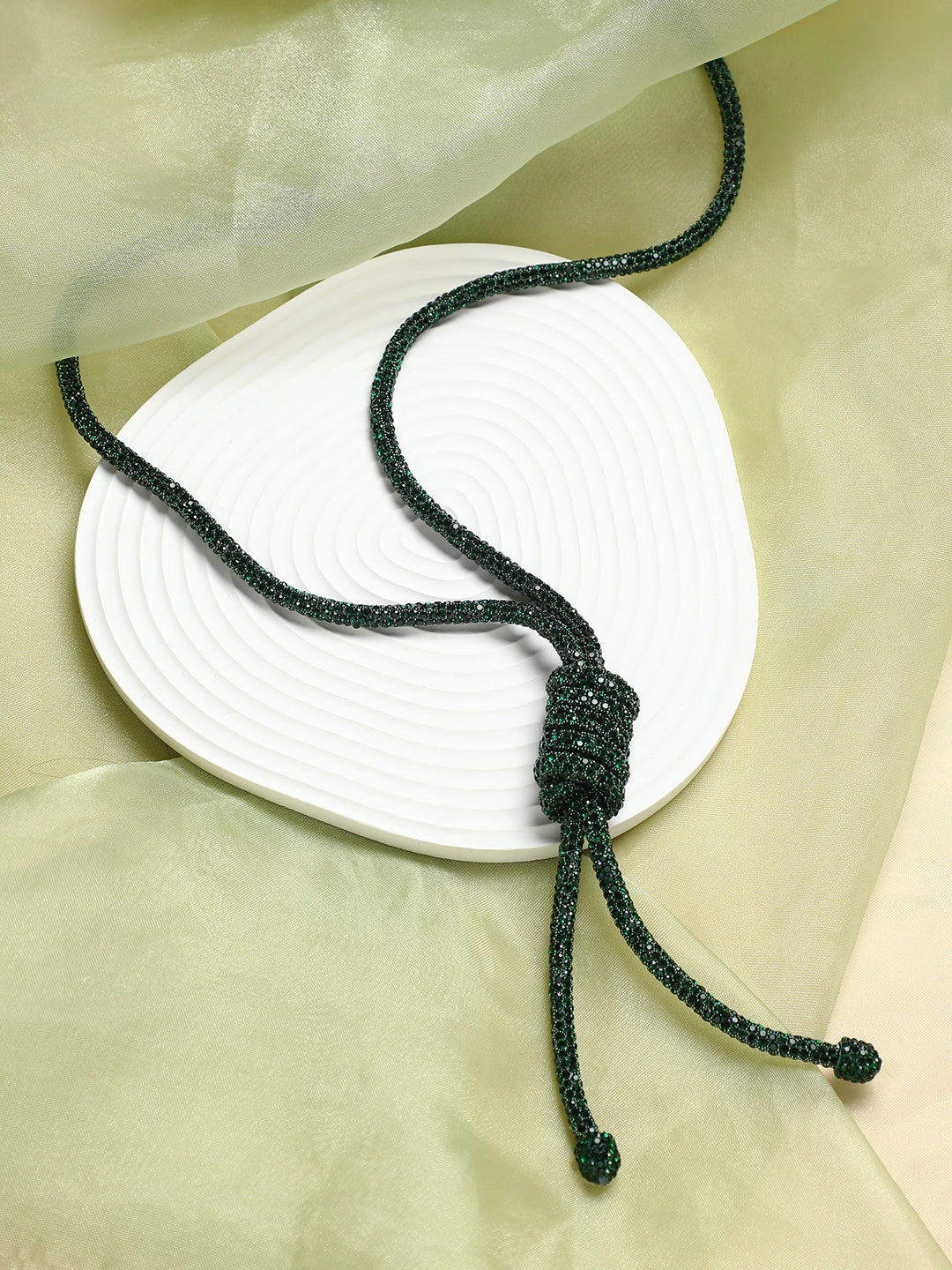 SOHI Women's Emerald Green the Jingle Sautoir Necklace