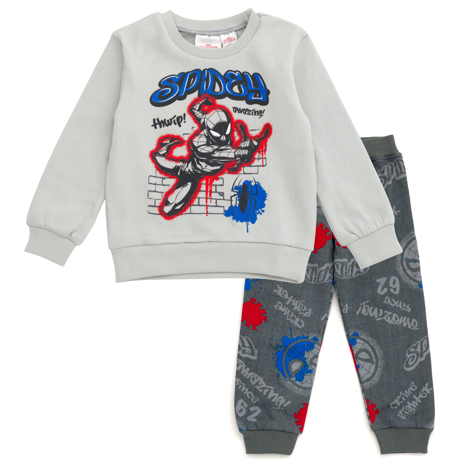 Marvel Spider-Man Boys' Fleece 2-Piece Sweatshirt and Pants Set