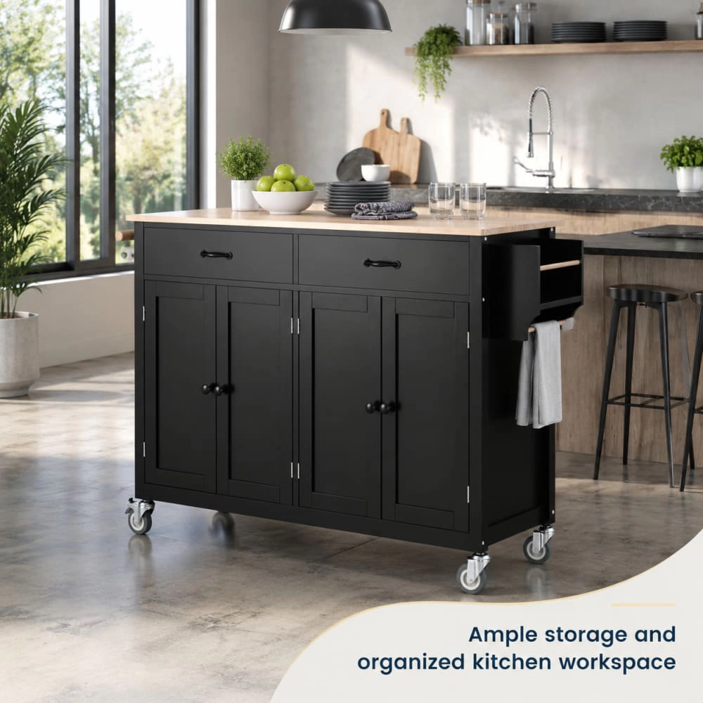 ELEMENT ACE Functional MDF Kitchen Island Cart