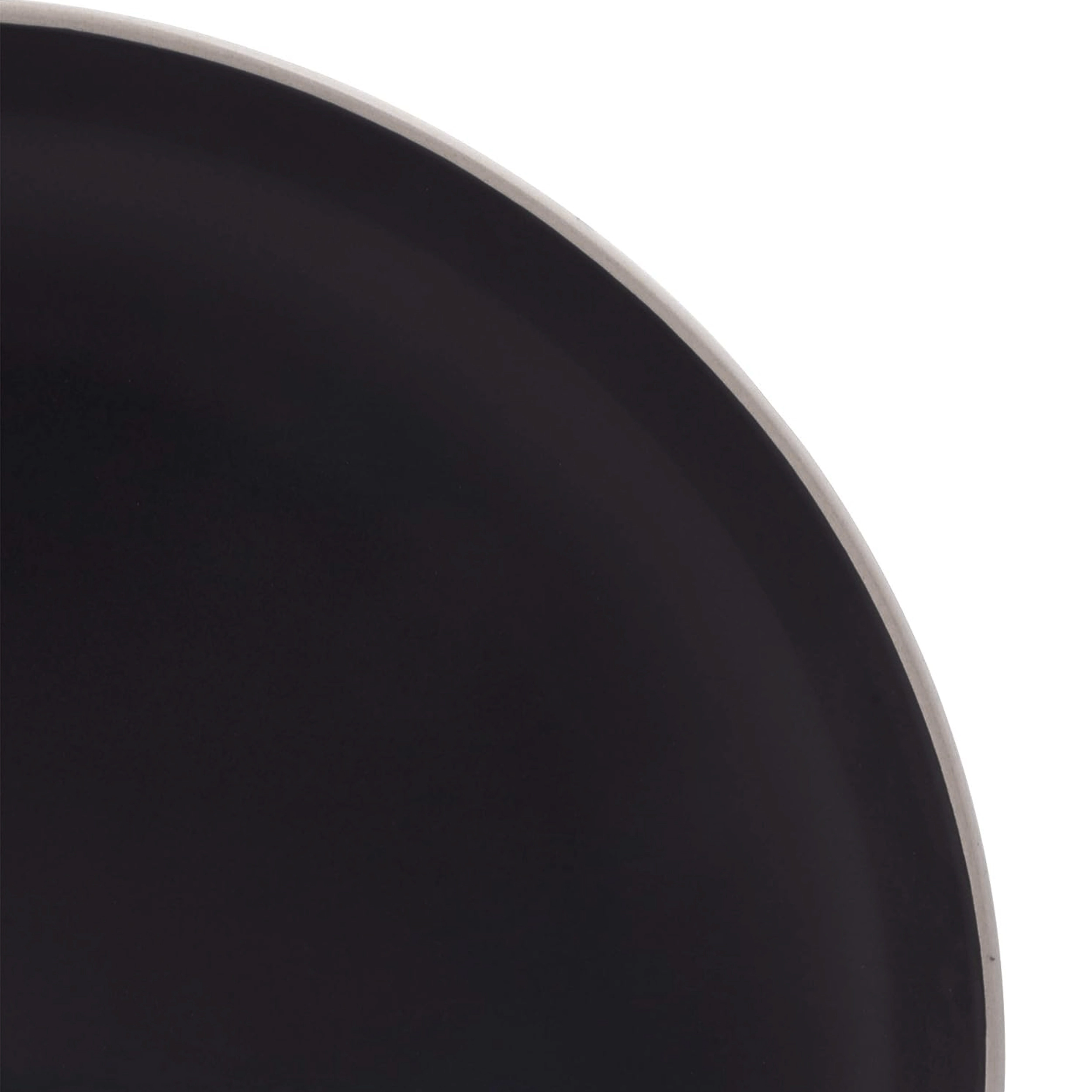 Gibson Home Rockaway 12 Piece Stoneware Dinnerware Set Black