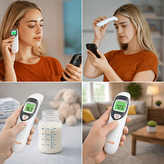 MOBI DualScan Ear & Forehead Bluetooth Digital Thermometer