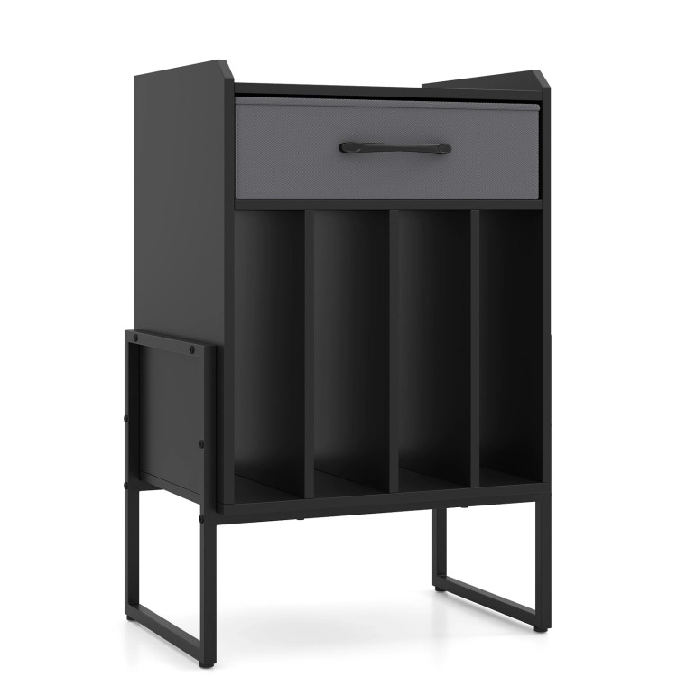 Hivvago Record Player Stand With Drawer And Holder