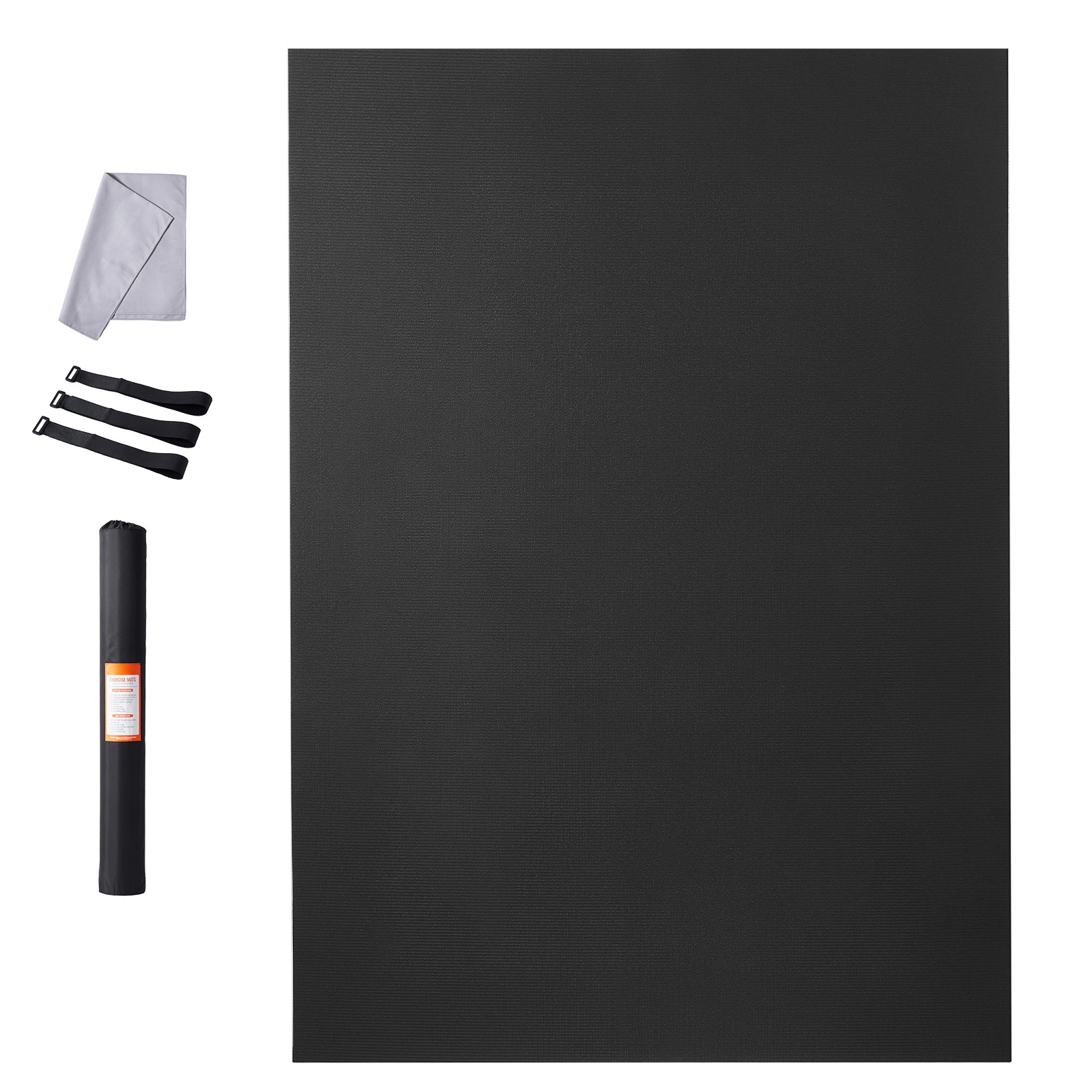 HONGGE Large Non-Slip Yoga Mat, 8x6 ft PVC Exercise Mat for 2-3 People, Home Gym Workout Mat with Carry Bag