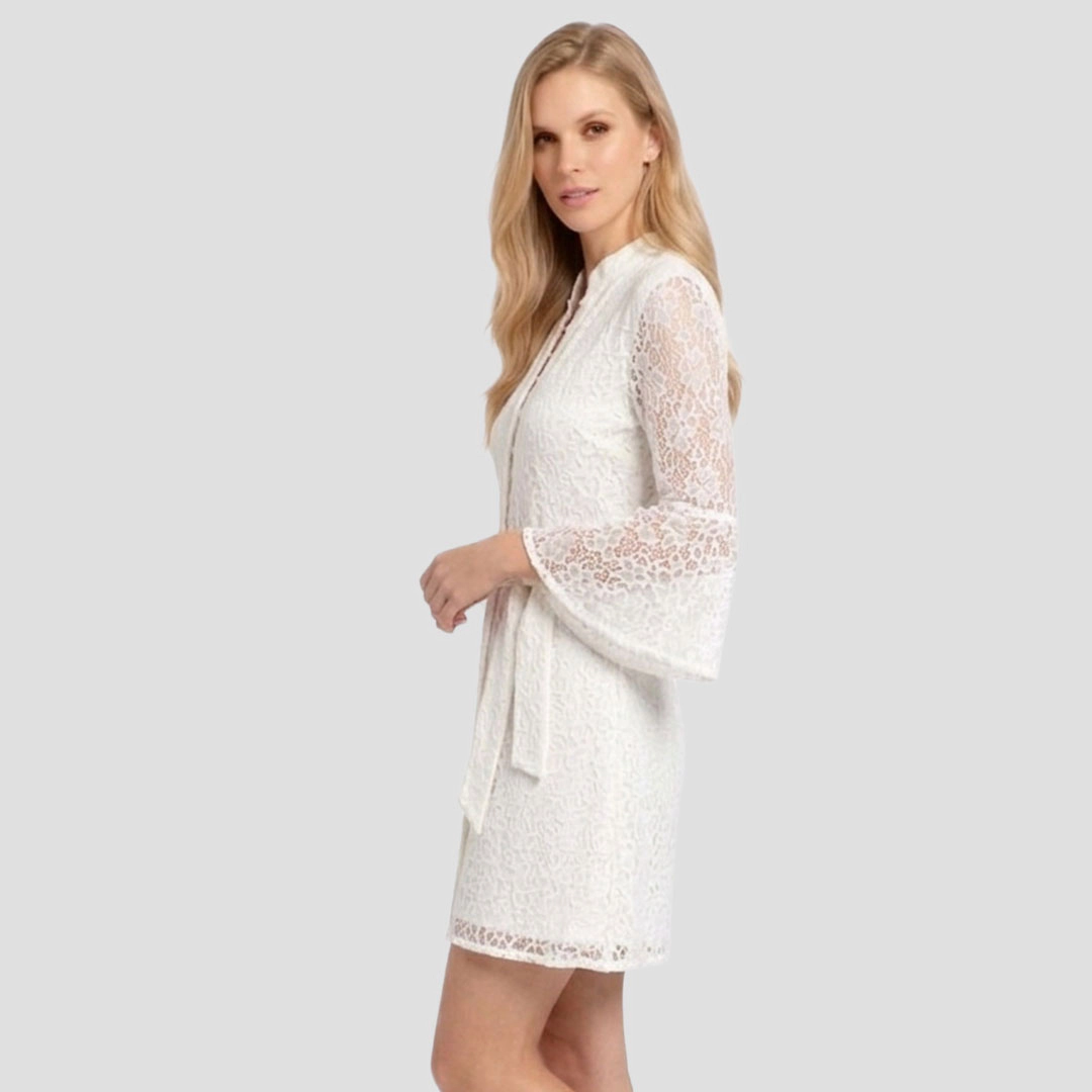 Artyska Women's Lace Tie-Waist Fit & Flare Midi Dress
