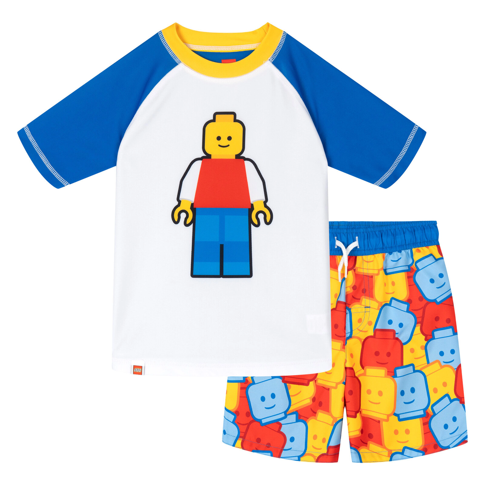 LEGO Boys' 2-Piece Swimwear Rash Guard and Swim Trunks Set