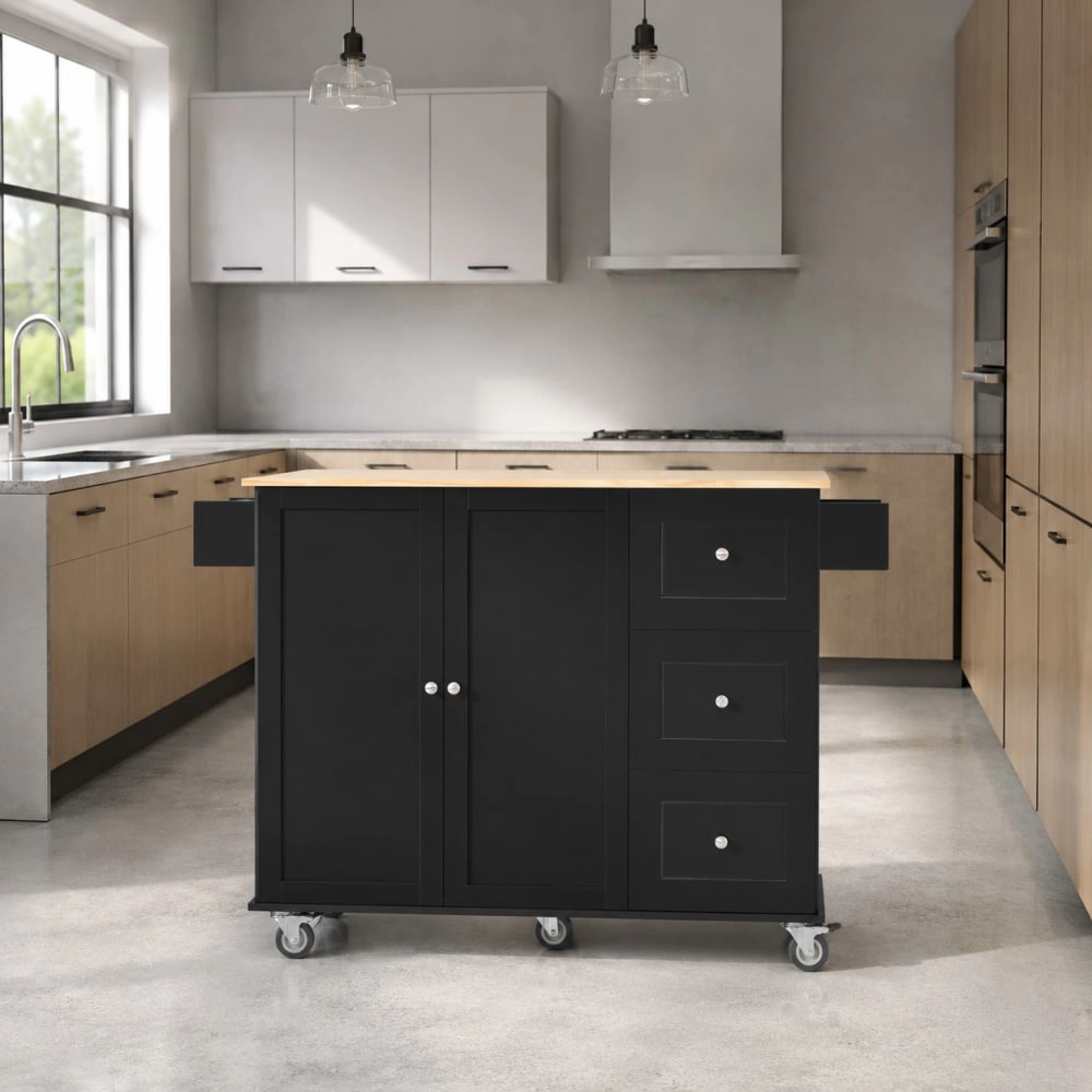 ELEMENT ACE Freestanding Kitchen Island Cart With Storage
