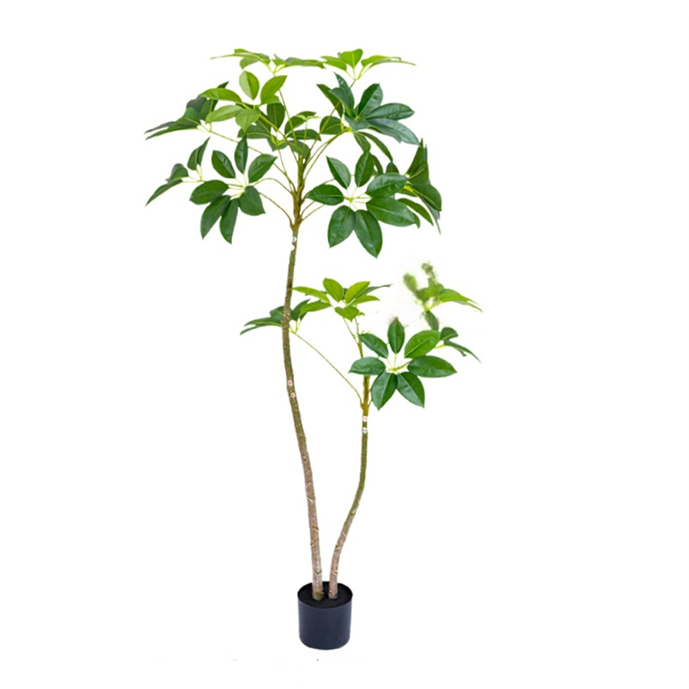 Gigicloud Artificial Umbrella Tree, 5.2'/5.9' Tall Fake Plant Fake Tree with Planter PVC Faux Umbrella Floor Plant