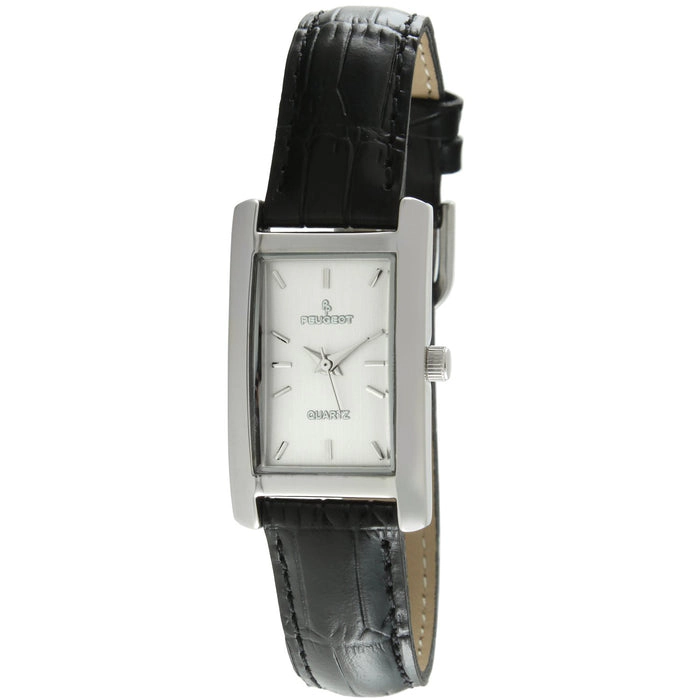 Peugeot Women's Watch 34x20mm Contour Dress Black Leather Strap