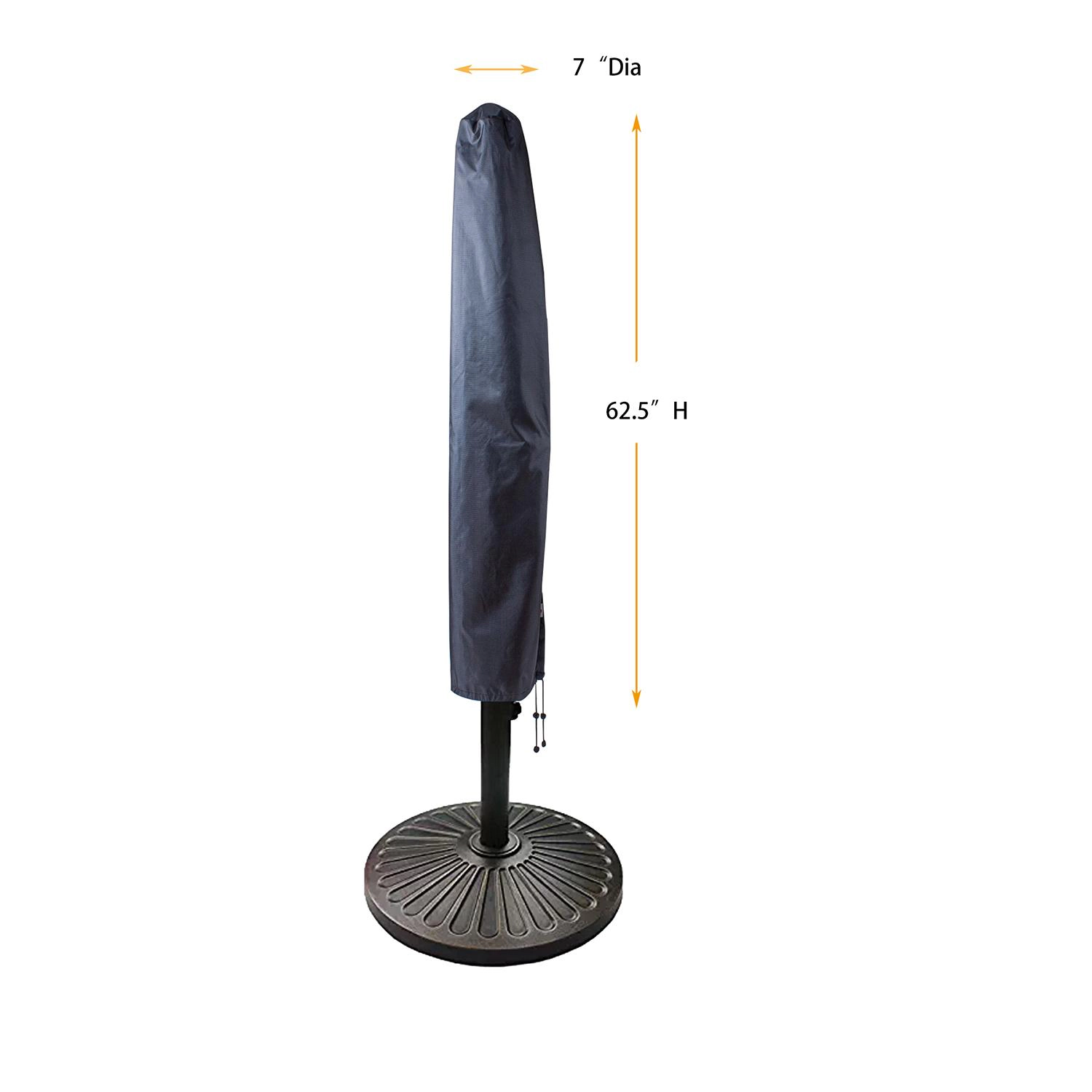 Summerset Shield Umbrella 9' Cover Ultimate Protection for Your Outdoor Furniture 7" x 62.5" Mercury