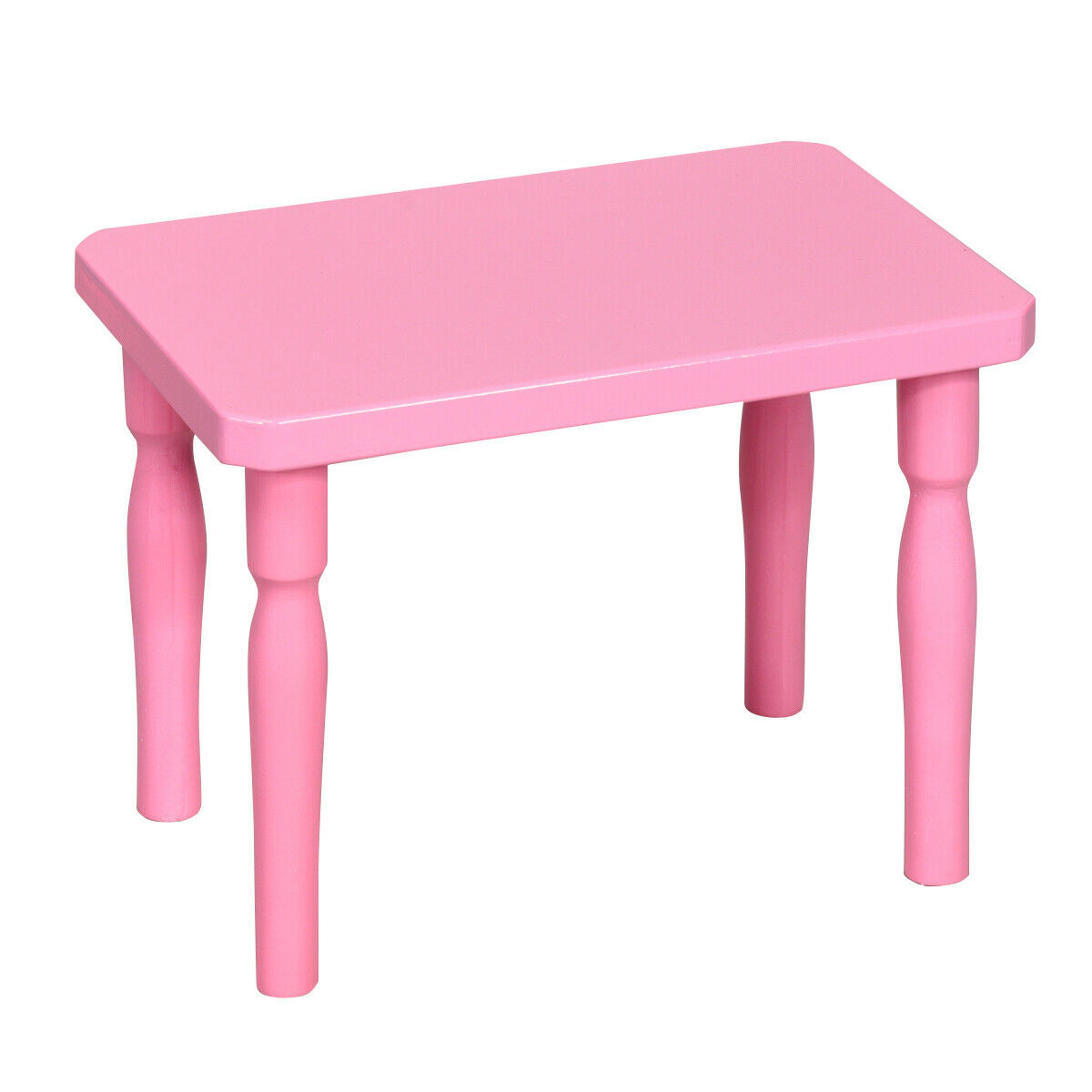 SUGIFT Pink 30-Key Wood Kids Grand Piano with Bench Music Rack Straight Legs and Skin-Safe Smooth Surface