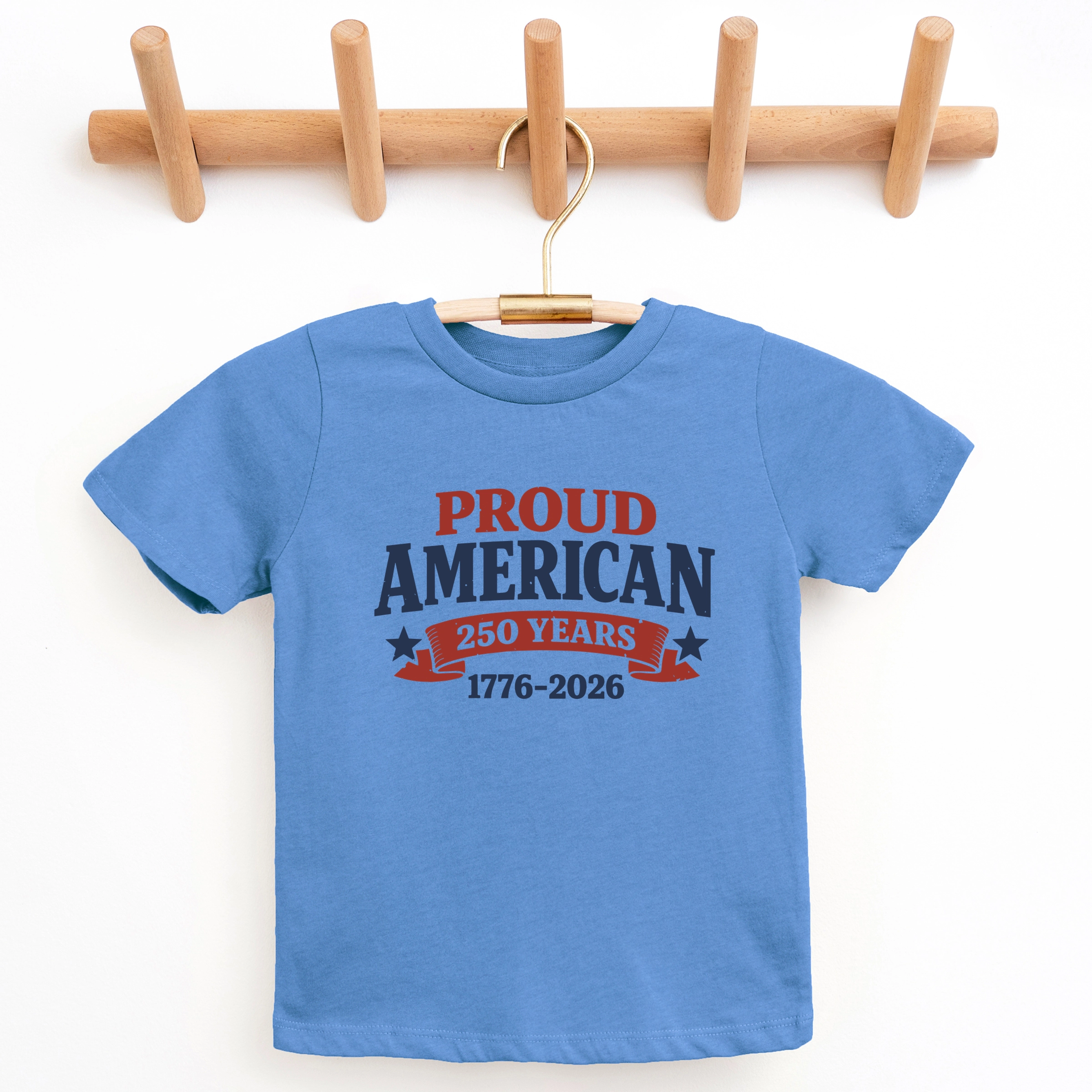The Juniper Shop - Proud American 250 Years Youth Short Sleeve Graphic T-Shirt
