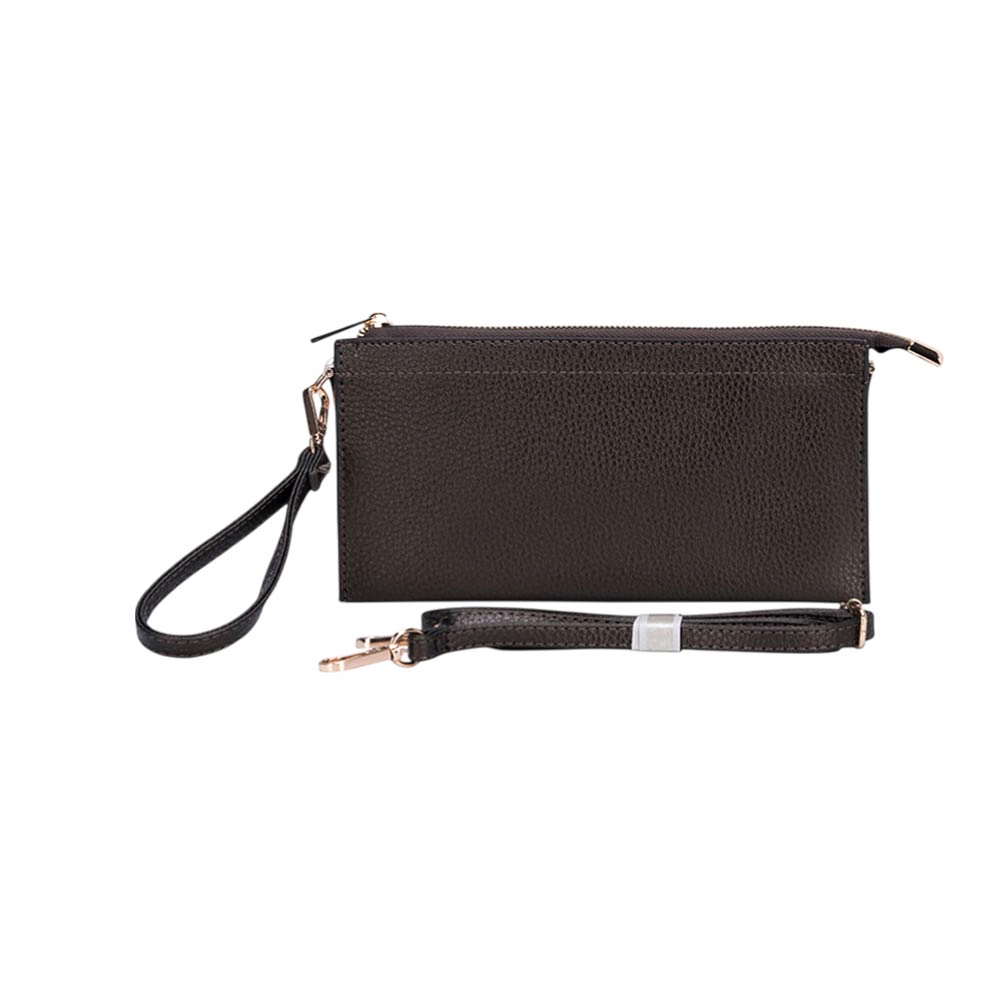Fashnzfab Faux Leather Slim Wallet Crossbody Bag