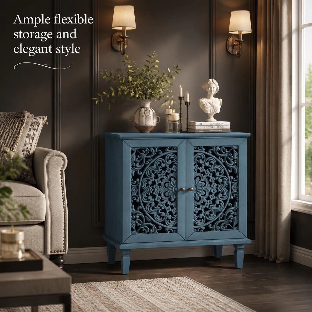 GOODSILO Solid Wood MDF Freestanding Storage Cabinet