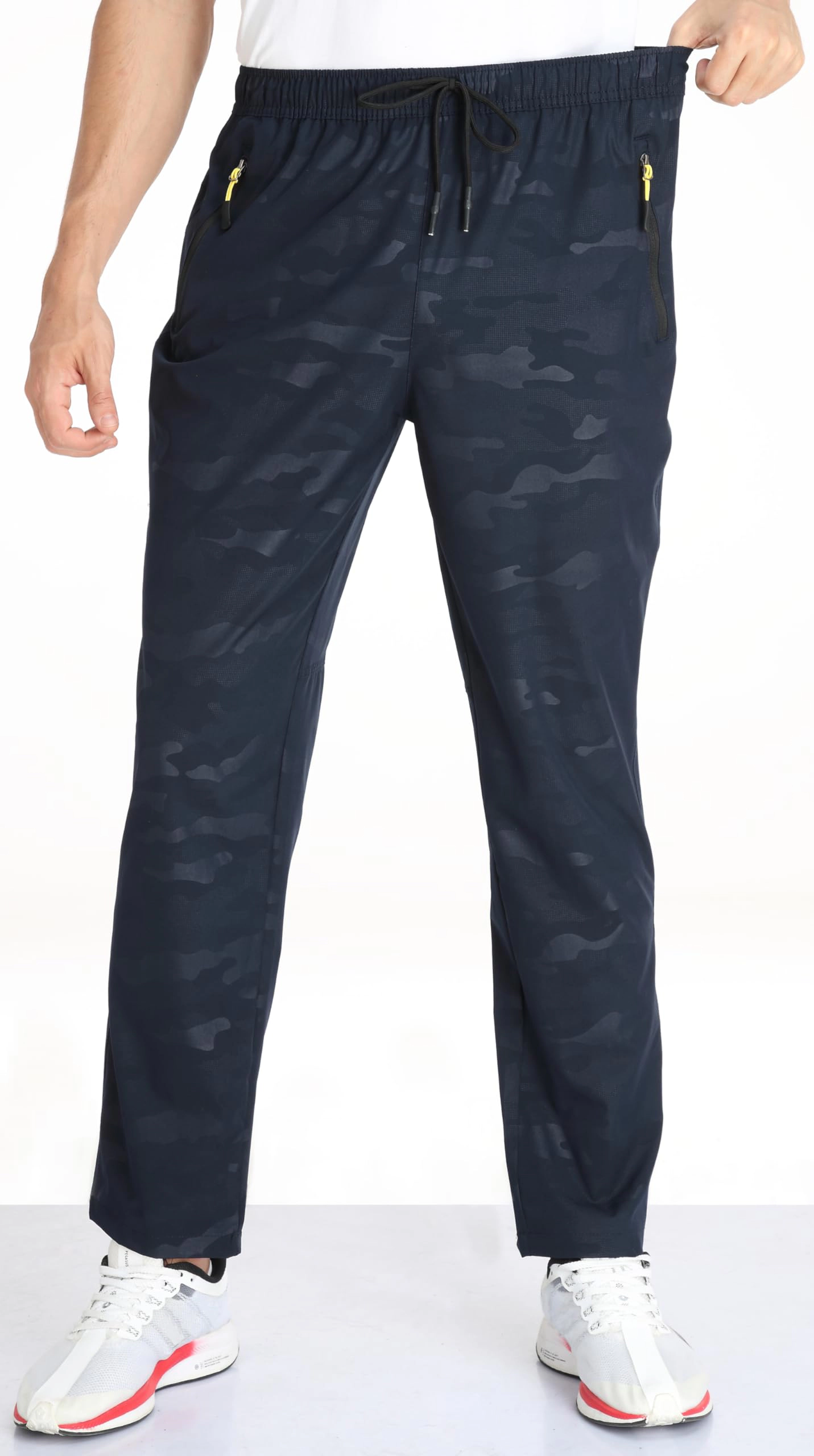 PIGFDK Men's Water Resistant Quick Dry Hiking Pants Lightweight Stretch Outdoor With Zipper Pockets