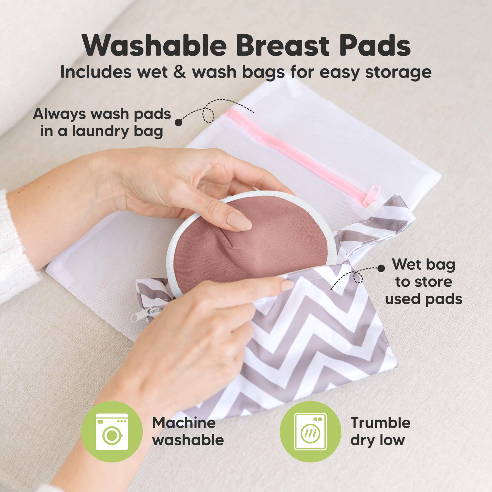 KeaBabies 14-Pack Comfy Nursing Pads (Lovelle)