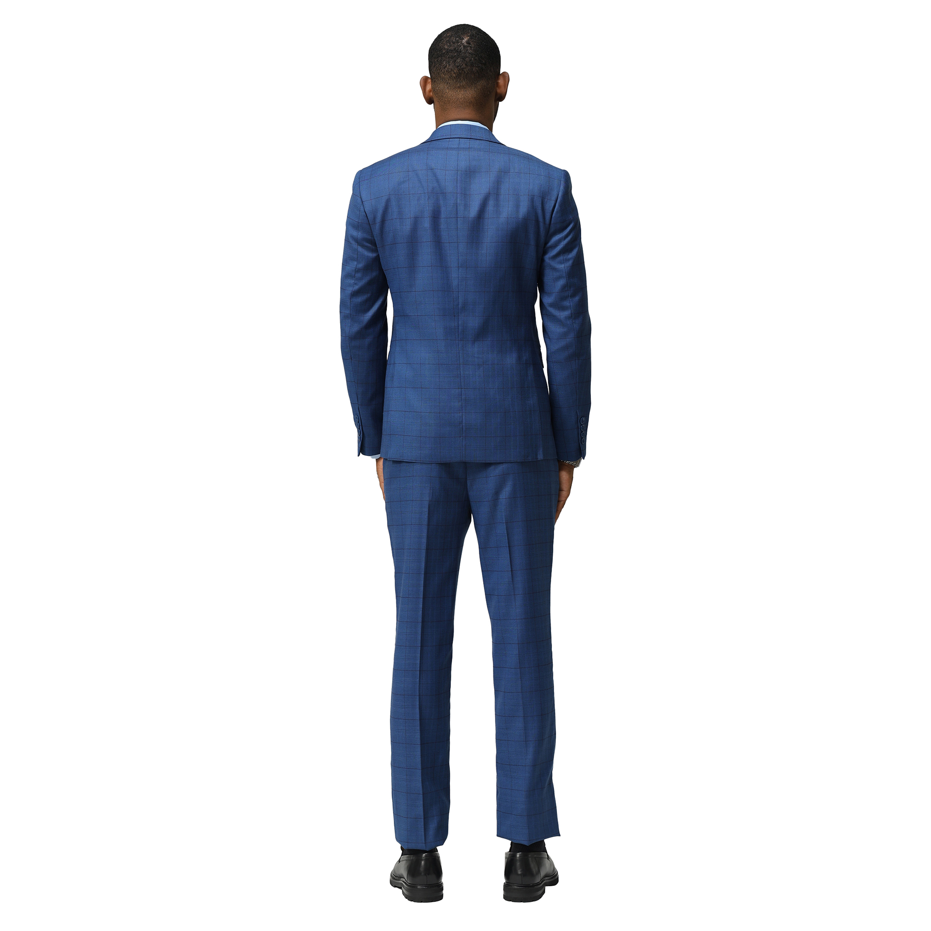 Sean Alexander Mens Skinny Fit Tone on Plaid 3-Piece Suit Set