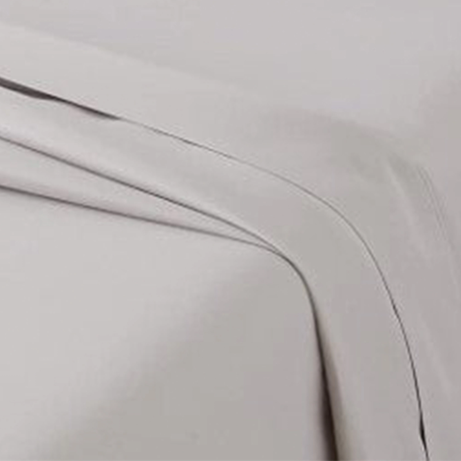 RT Designers Collection 300 TC 100% Organic Cotton Lightweight 4 Piece Solid Sheet Set King Silver