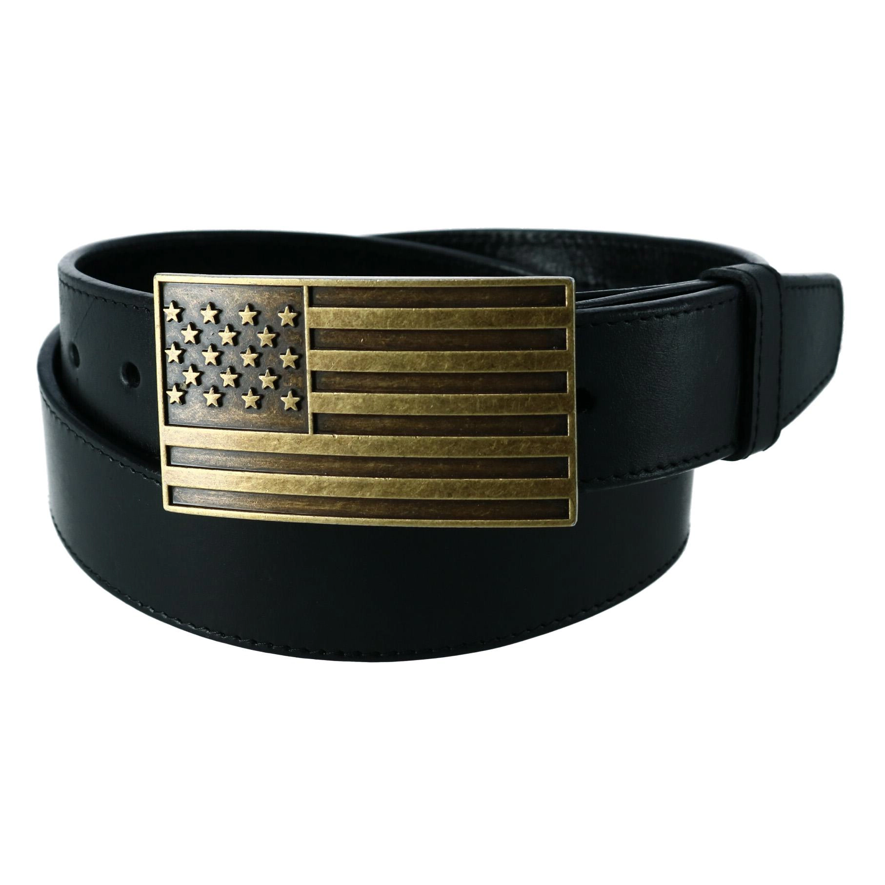 CTM American Flag Bronze Belt Buckle