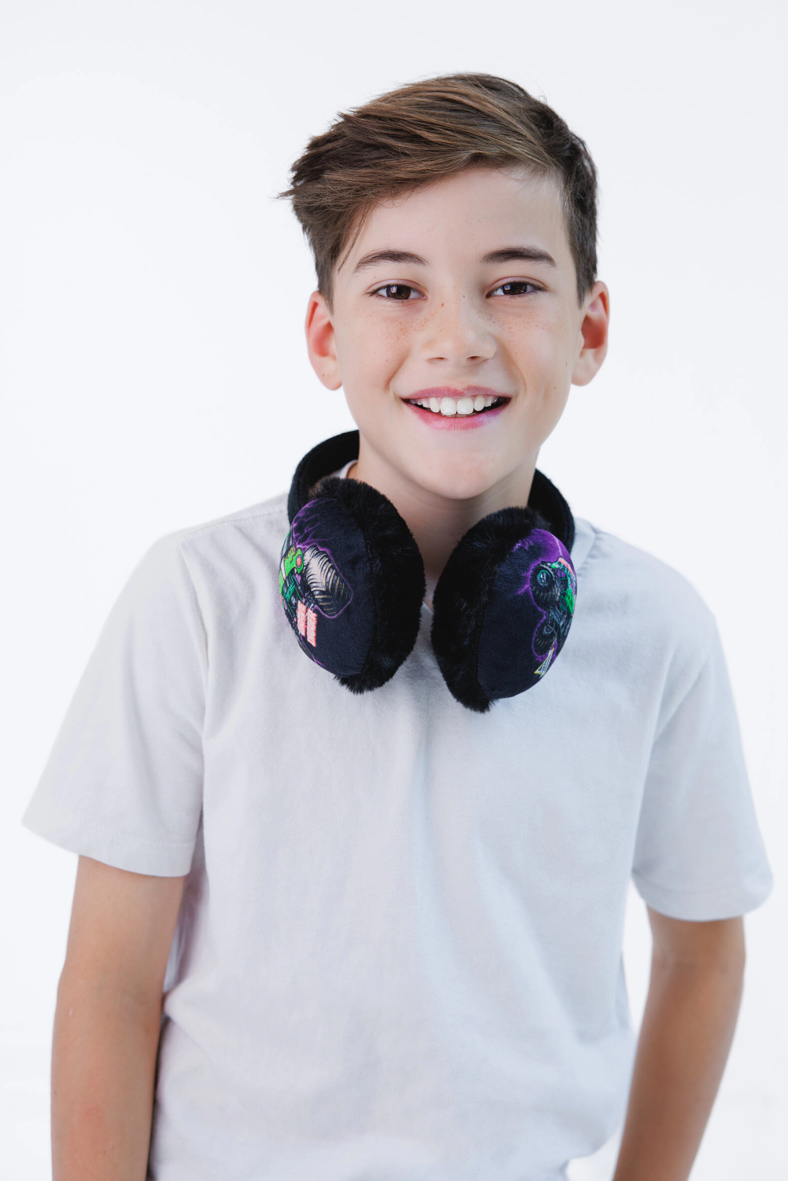 Monster Jam Grave Digger Boys' Faux Fur Fleece Earmuffs