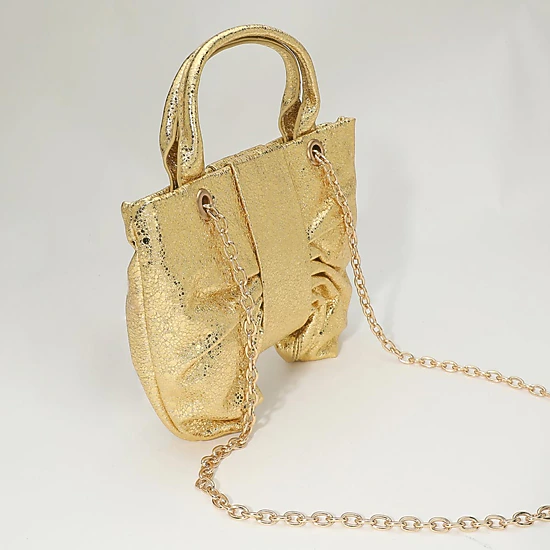 Fashnzfab Sparkly Ruched Bow Accent Shoulder Crossbody Handbag
