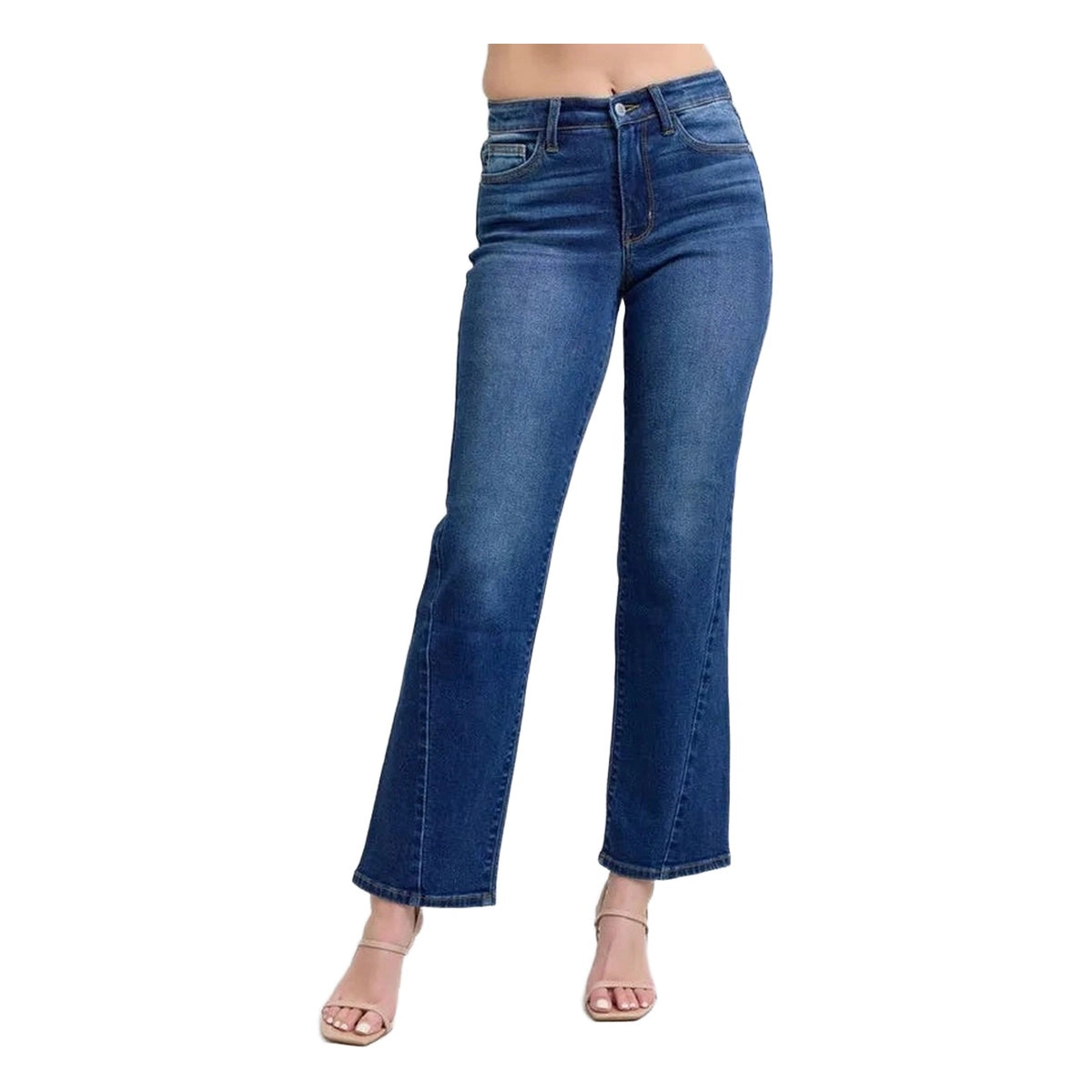 Judy Blue Full Size Side Seam Detail Straight Jeans with Pockets