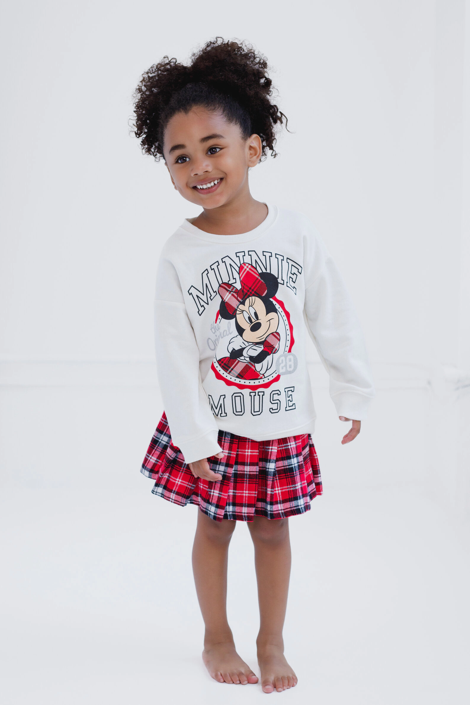 Disney Girls' 2-Piece Sweatshirt and Pleated Skirt Set