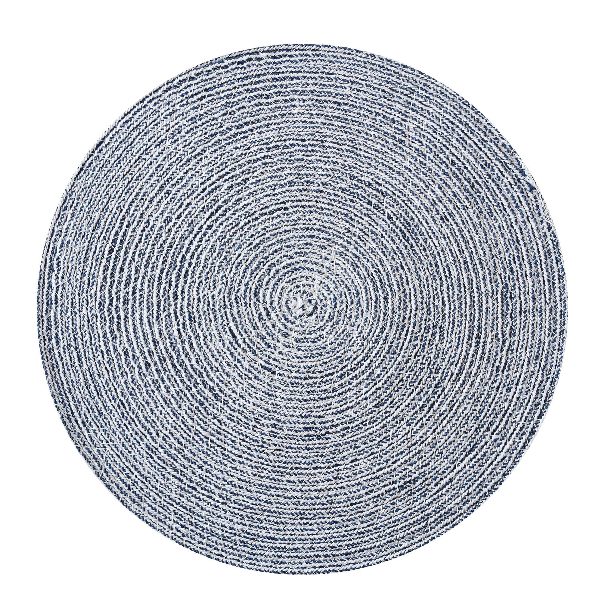 Sweet Home Collection Two Tone Cotton 15" Round Woven Placemat Sets -Pack